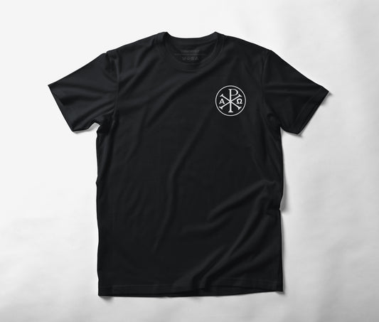 Chi Rho | Alpha Omega | Christian | Jesus | Men’s Athletic Slim Fit | Faith-Based Streetwear | Moisture-Wicking | 4-Way Stretch | Sportswear