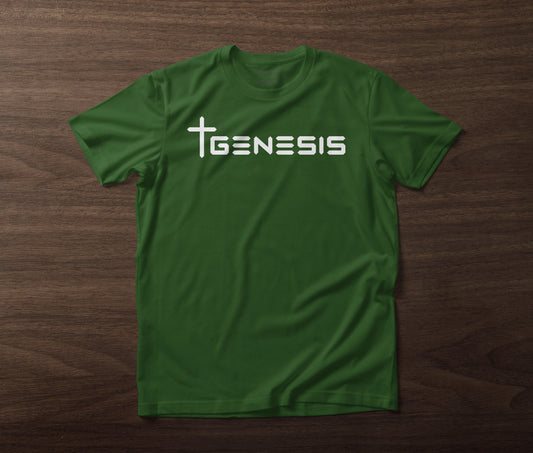 GENESIS Christian T-Shirt | Jesus | Men’s Athletic Slim Fit | Faith-Based Streetwear | Moisture-Wicking | 4-Way Stretch | Sportswear
